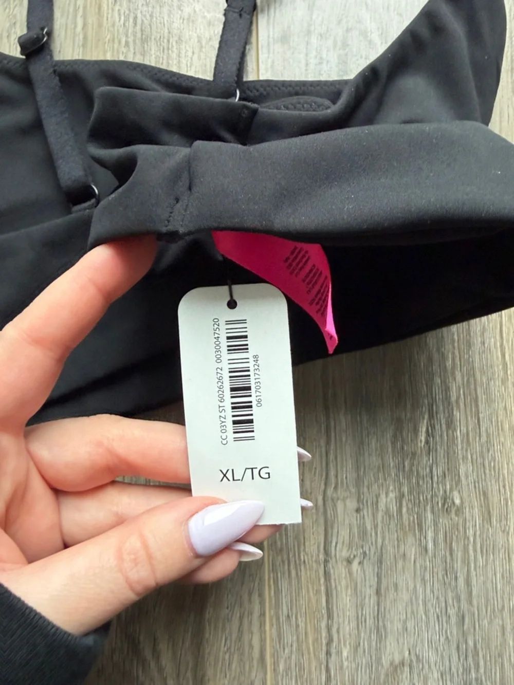 NWT La Senza Black Adjustable Strap Butter Bralette - Picture 5 of 5